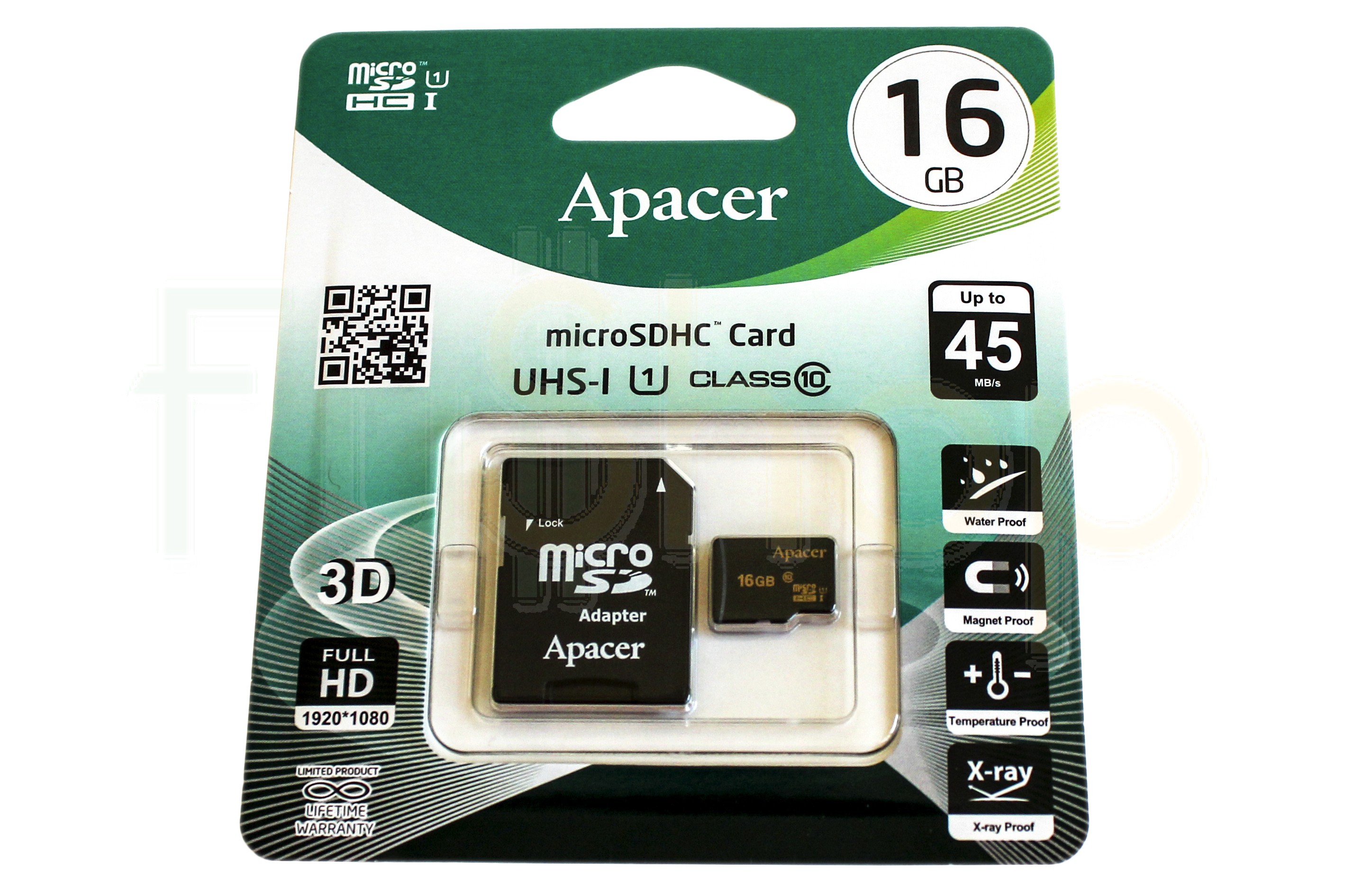 Карта памяти Apacer 16GB micro SDHC (UHS-1) class10 + SD Adapter  (AP16GMCSH10U1-R/16GB) / fullshop.com.ua :: интернет магазин