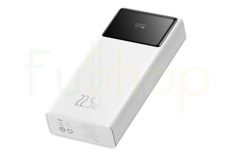 Оригінальний зовнішній акумулятор (Power Bank) Baseus Star-Lord Digital Display Fast Charge, 20000mAh, 22.5W, білий (PPXJ080002)