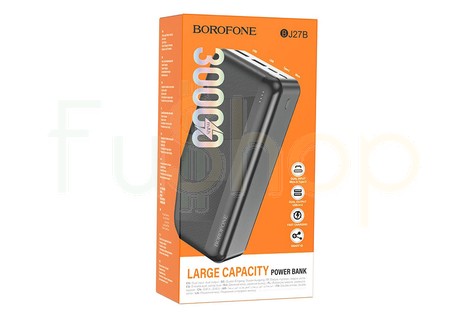 Оригинальный внешний аккумулятор (Power Bank) Borofone BJ27B Pindar, 30000mAh, черный