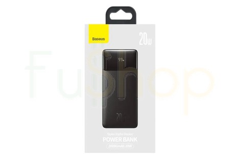 Оригинальный внешний аккумулятор (Power Bank) Baseus Bipow Digital Display, 20000mAh, 20W, черный (PPBD050501)