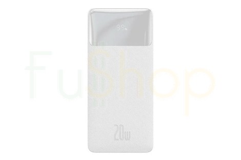 Оригінальний зовнішній акумулятор (Power Bank) Baseus Bipow Digital Display, 30000mAh, 20W, білий (PPBD050402)